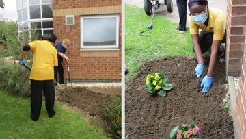 Gardening competition at Ilford care home